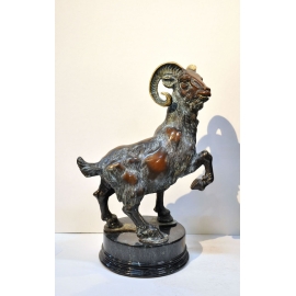 銅雕山公羊雕塑擺飾 _喜氣洋洋  (y14888  銅雕系列 銅雕動物)